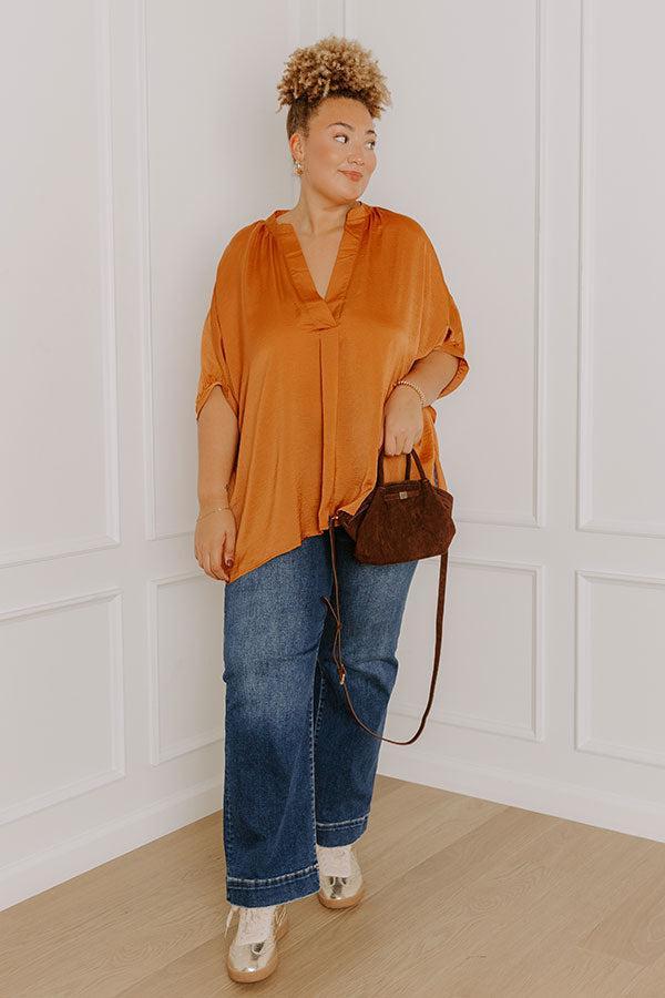 New To Town Shift Top In Camel Curves Product Image