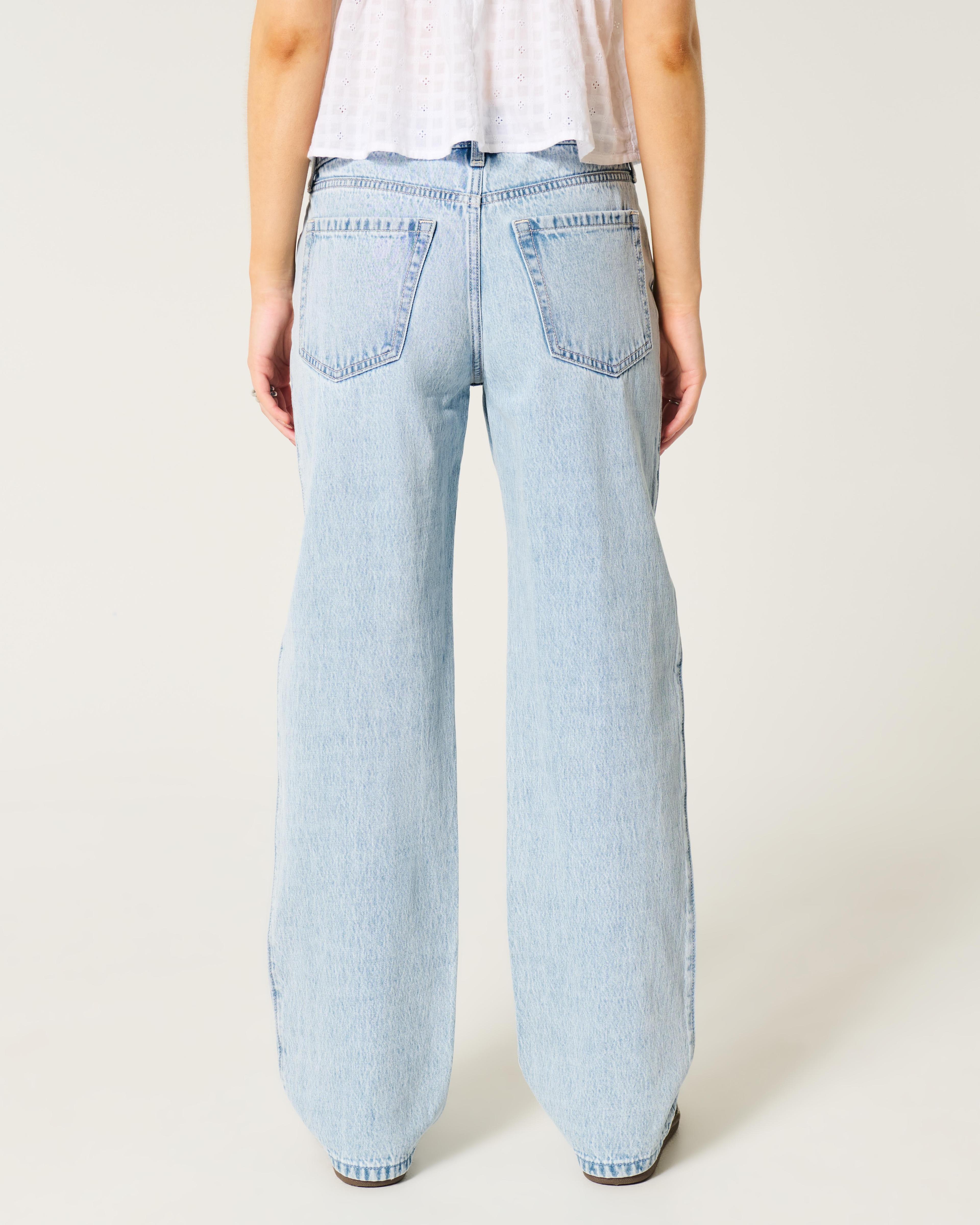 Low-Rise Light Wash Loose Jeans Product Image