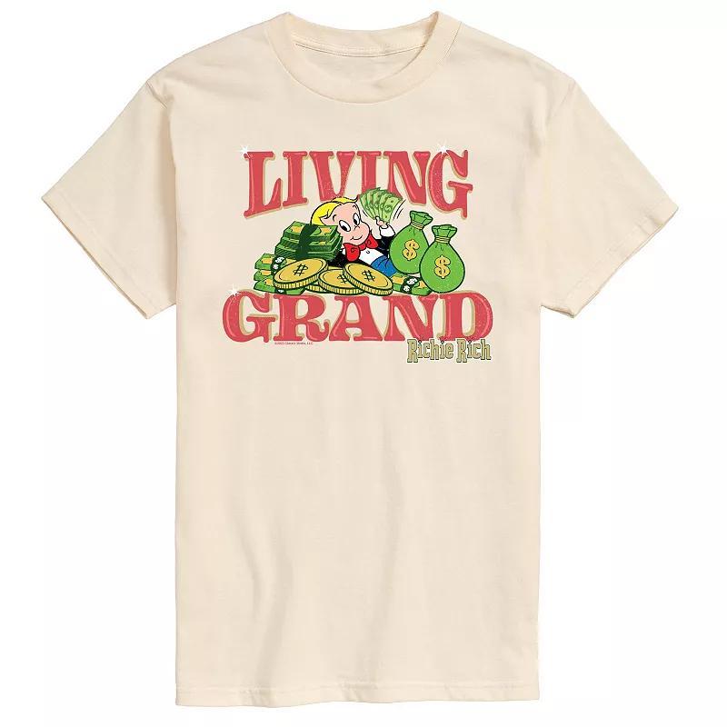 Men's Richie Rich Living Grand Graphic Tee, Size: XL, Beige Product Image