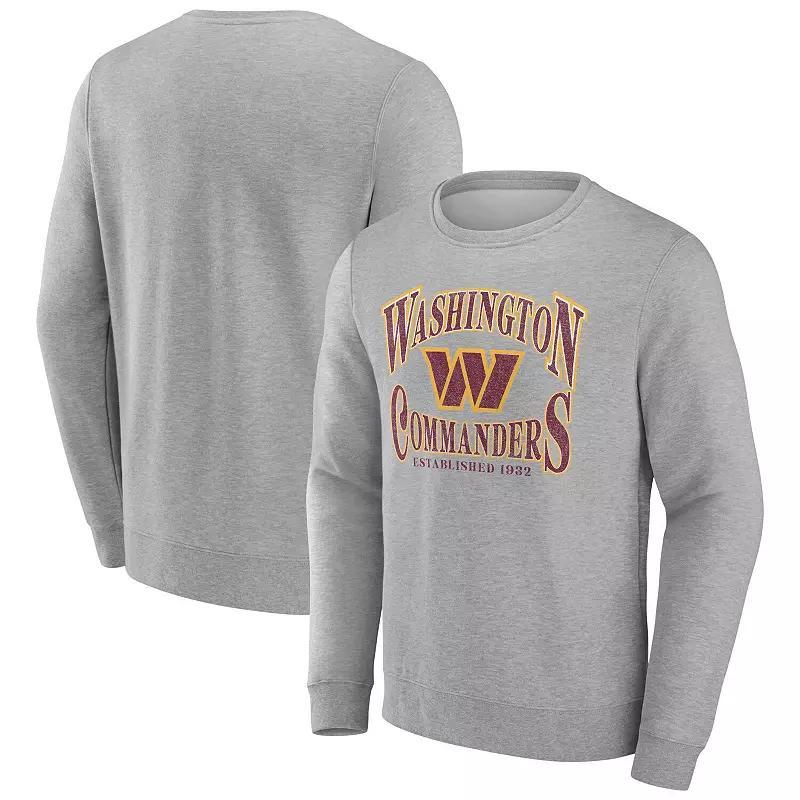 Mens Fanatics Branded Heather Gray Washington Commanders Playability Pullover Sweatshirt Product Image