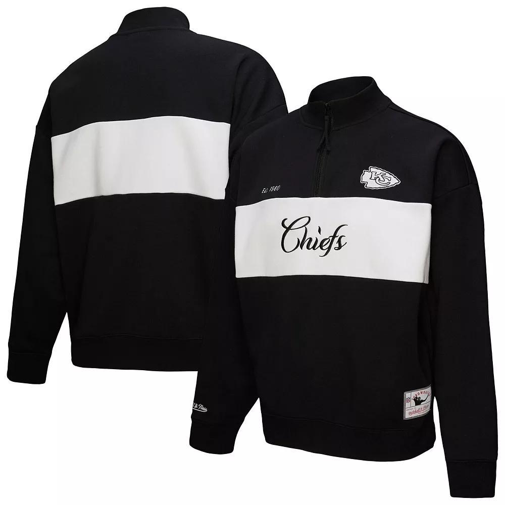 Women's Mitchell & Ness Black Kansas City Chiefs Quarter-Zip Jacket,  Product Image