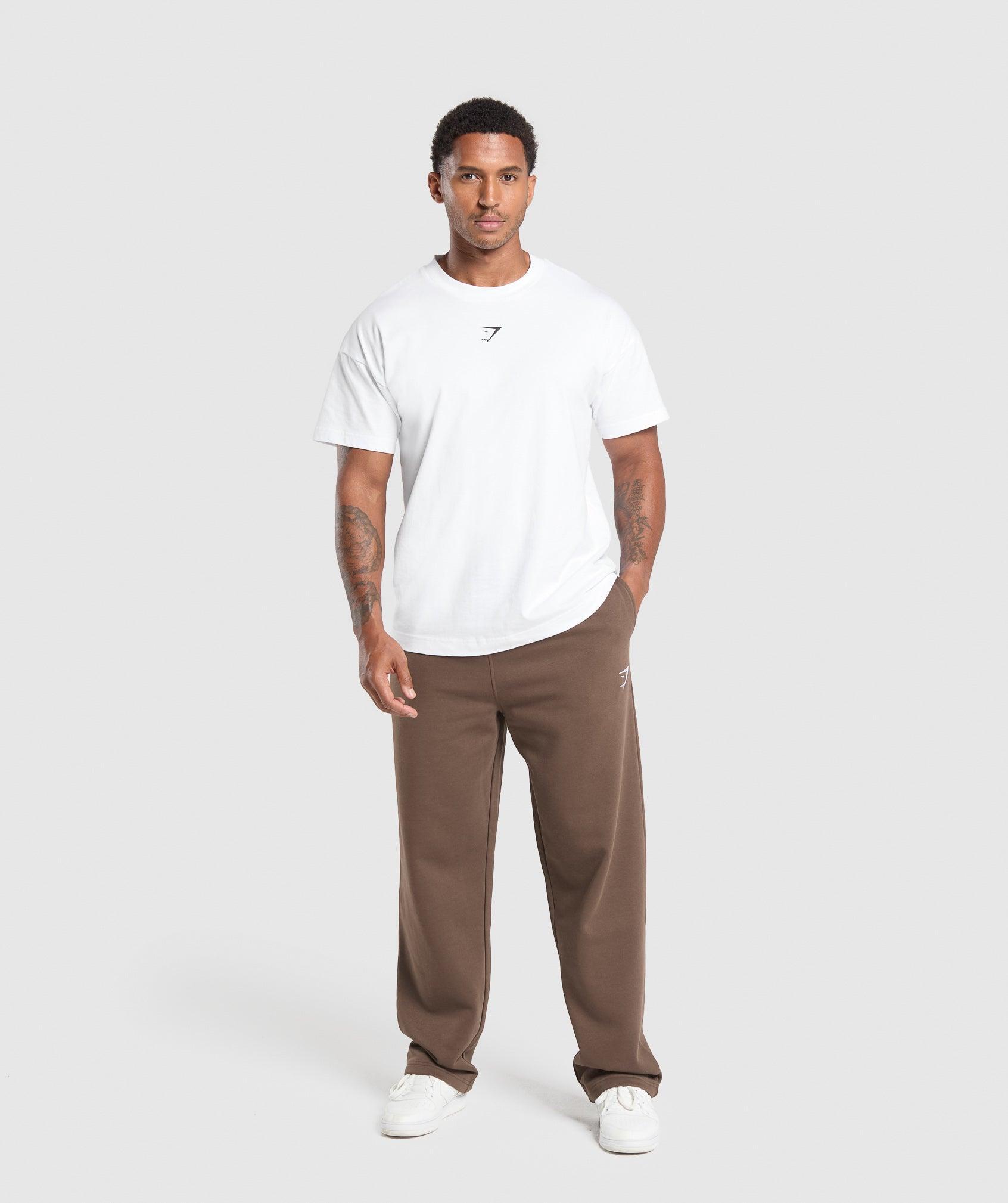 Gymshark Crest Straight Leg Joggers - Walnut Brown Male Product Image