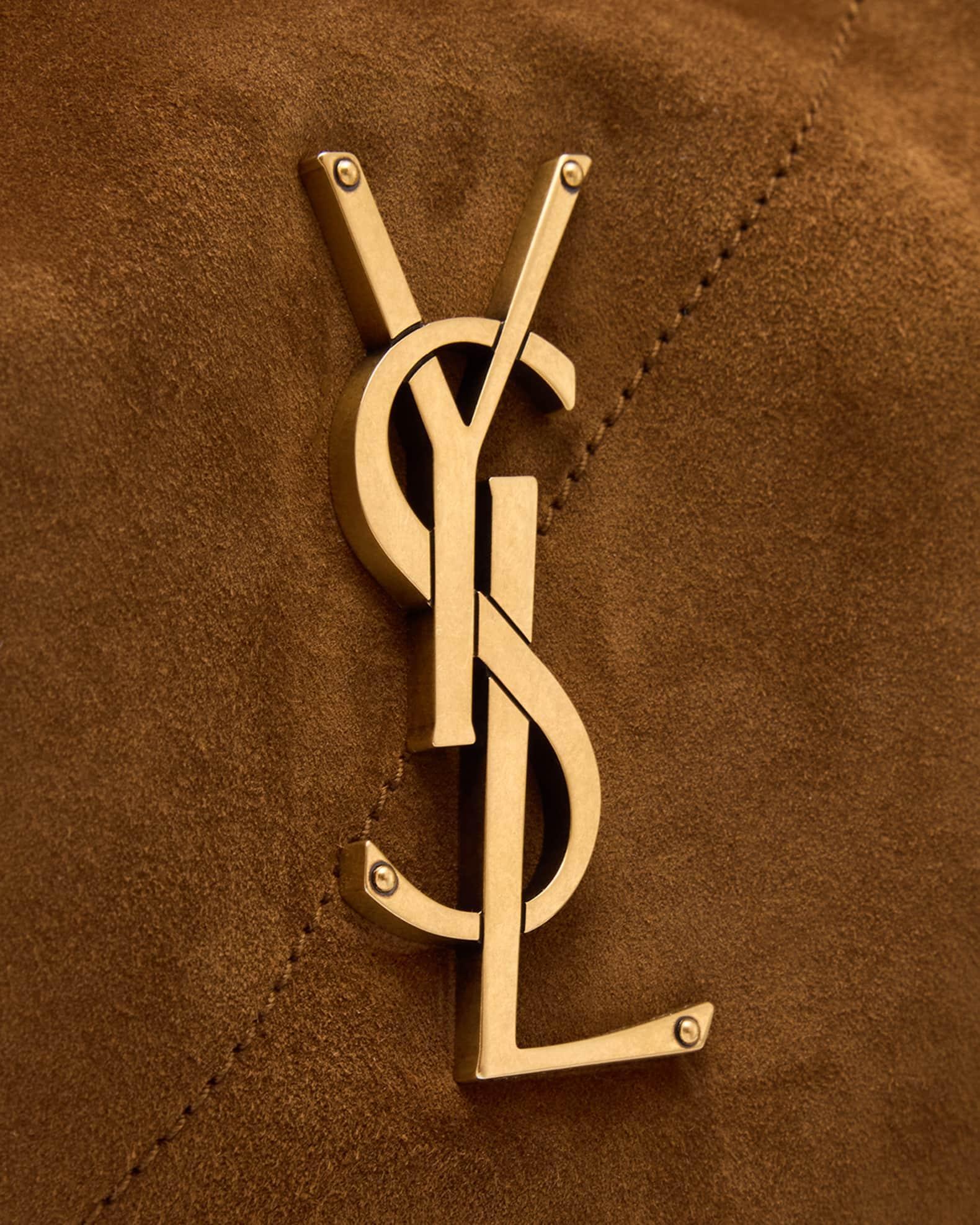 Jamie Large Pochon YSL Shoulder Bag in Quilted Suede Product Image