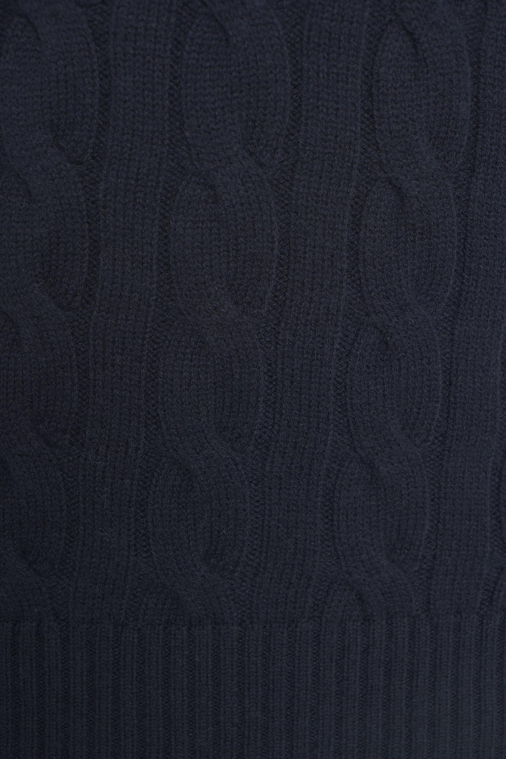 Turtleneck sweater with cable knit pattern Product Image