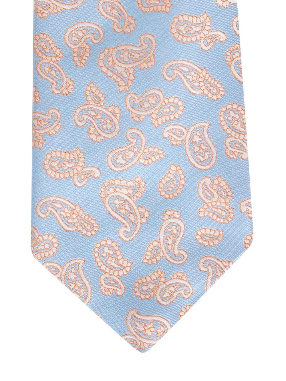 ETRO Paisley-print Silk Tie In Blue Product Image