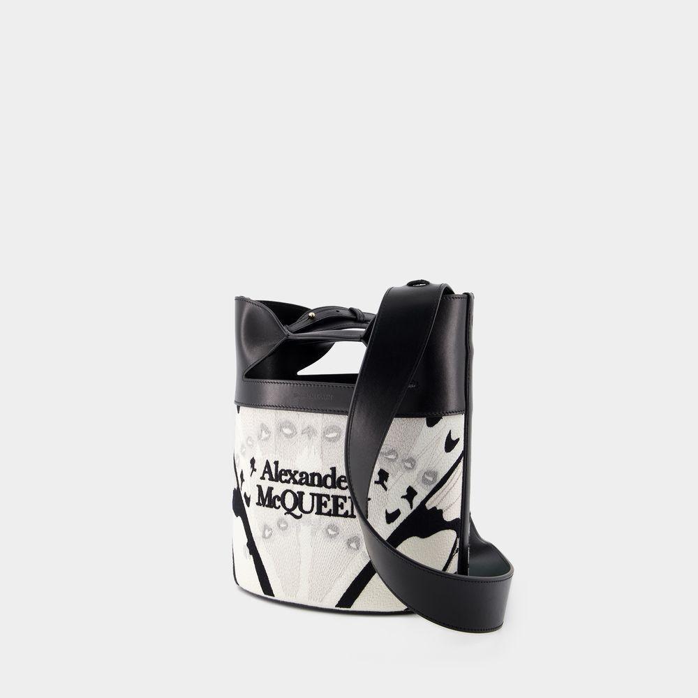 ALEXANDER MCQUEEN The Bucket Bow Crossbody -  - Leather - White Product Image