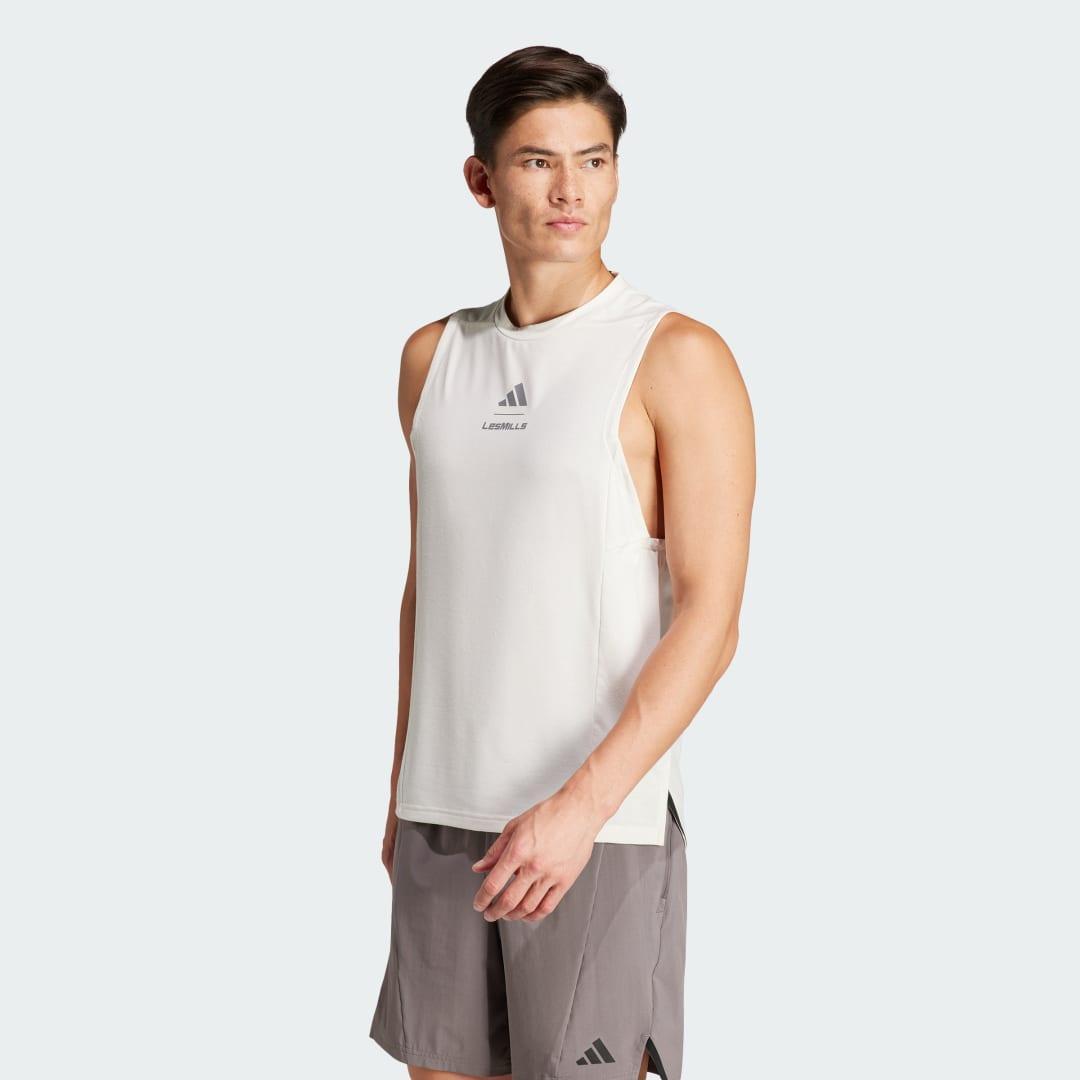 adidas Les Mills Graphic Tank Top Black 2XL Mens Product Image