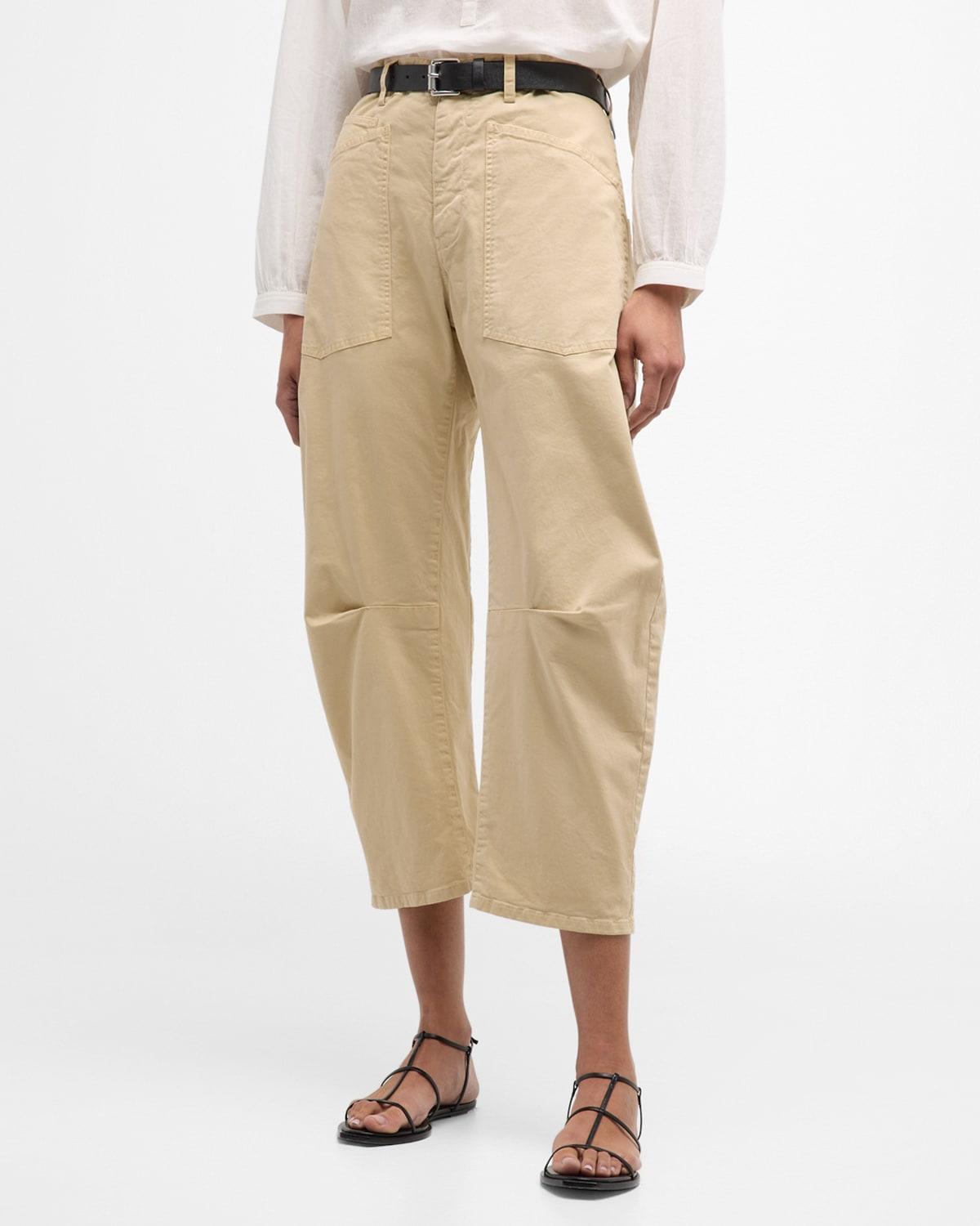 Shon Mid-Rise Cropped Pants Product Image