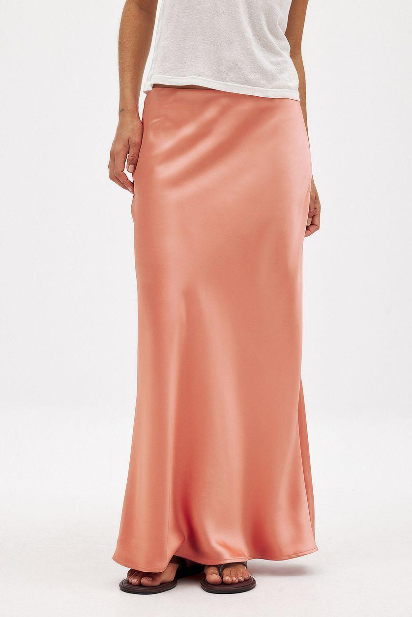 Satin Midi Skirt Product Image