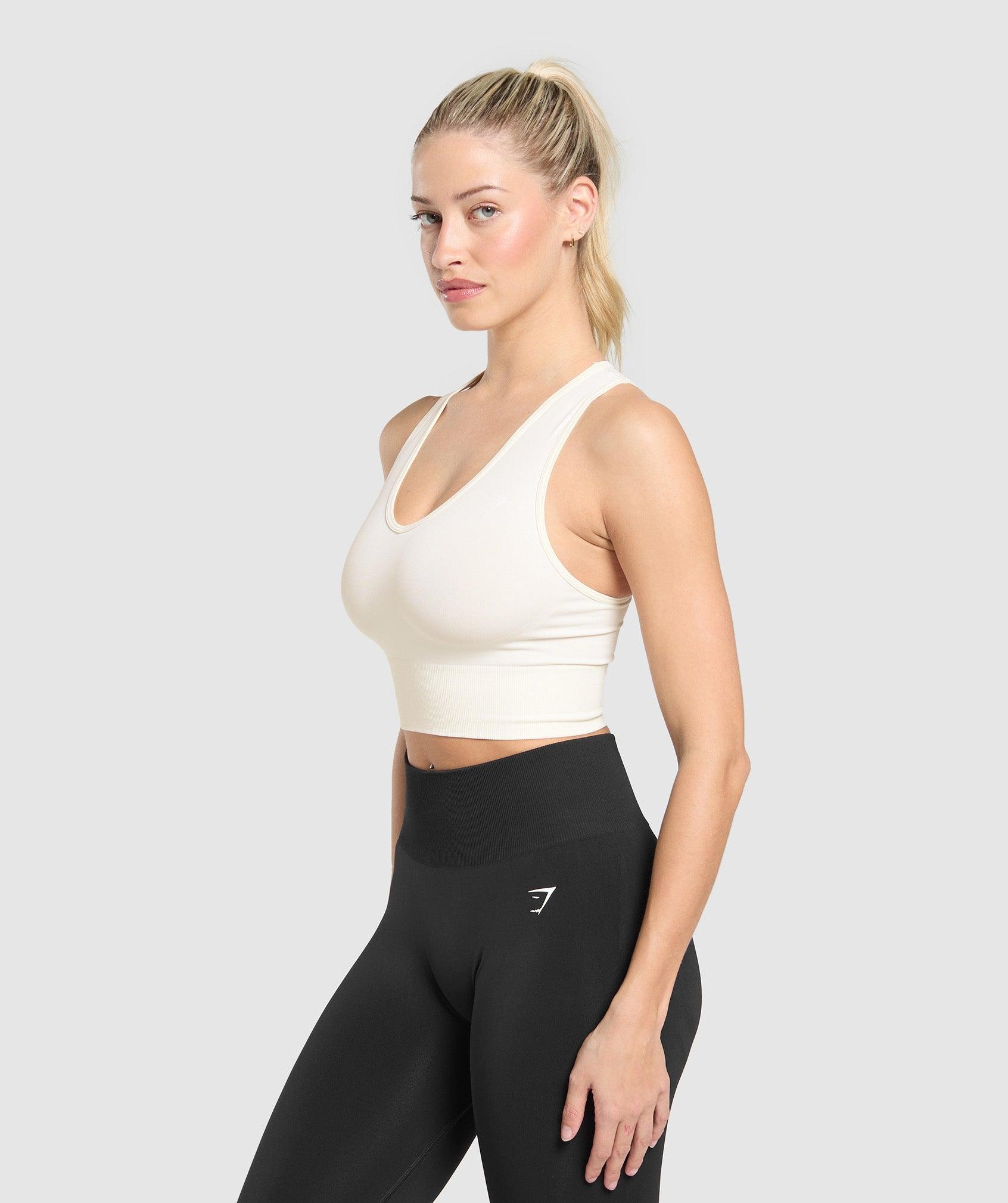 Gymshark Everyday Seamless Crop Tank - Soft White Female Product Image