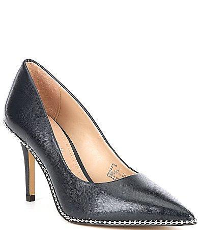 Womens Waverly Bead-Trim Leather Pumps Product Image