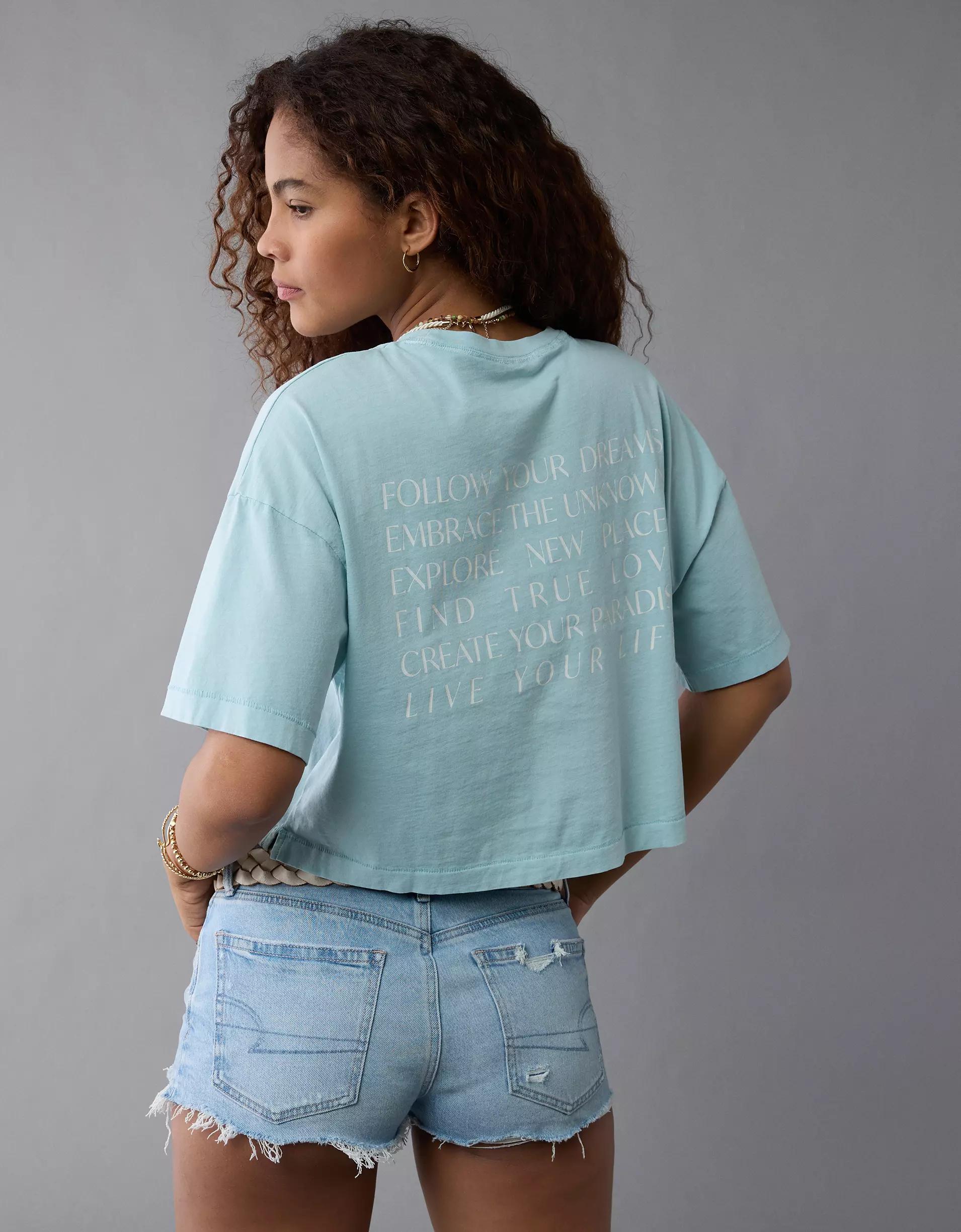 AE Boxy Cropped Graphic T-Shirt Product Image