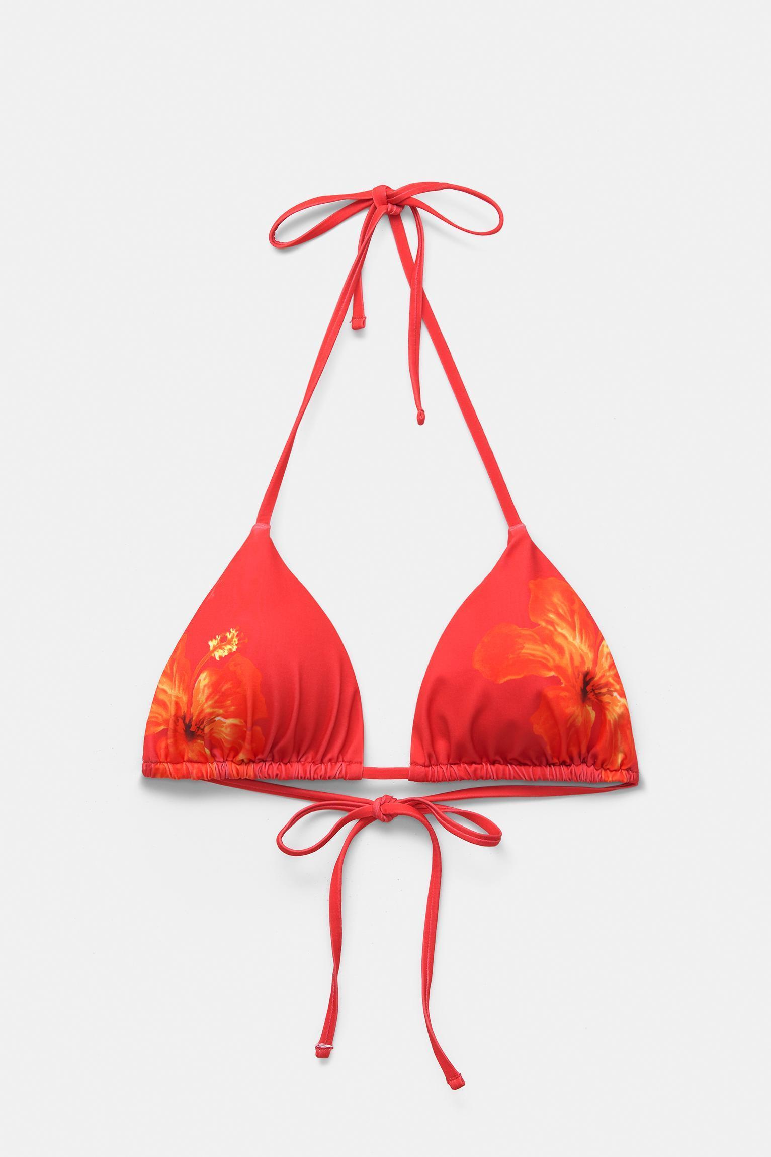 Floral triangle bikini top Product Image