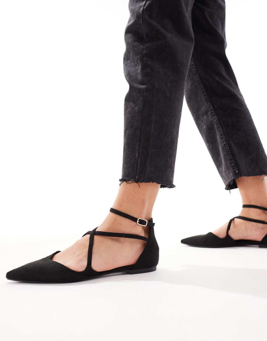 ASOS DESIGN Larna pointed ballet flats Product Image