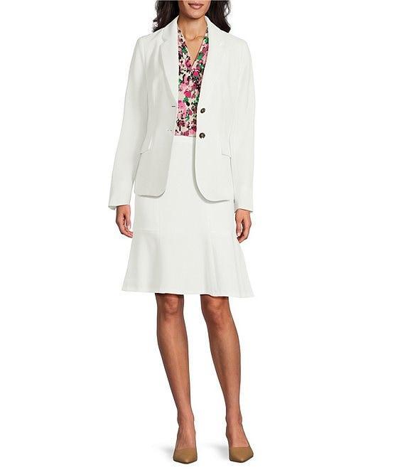 Kasper Stretch Crepe Notch Collar 2-Button Jacket Product Image