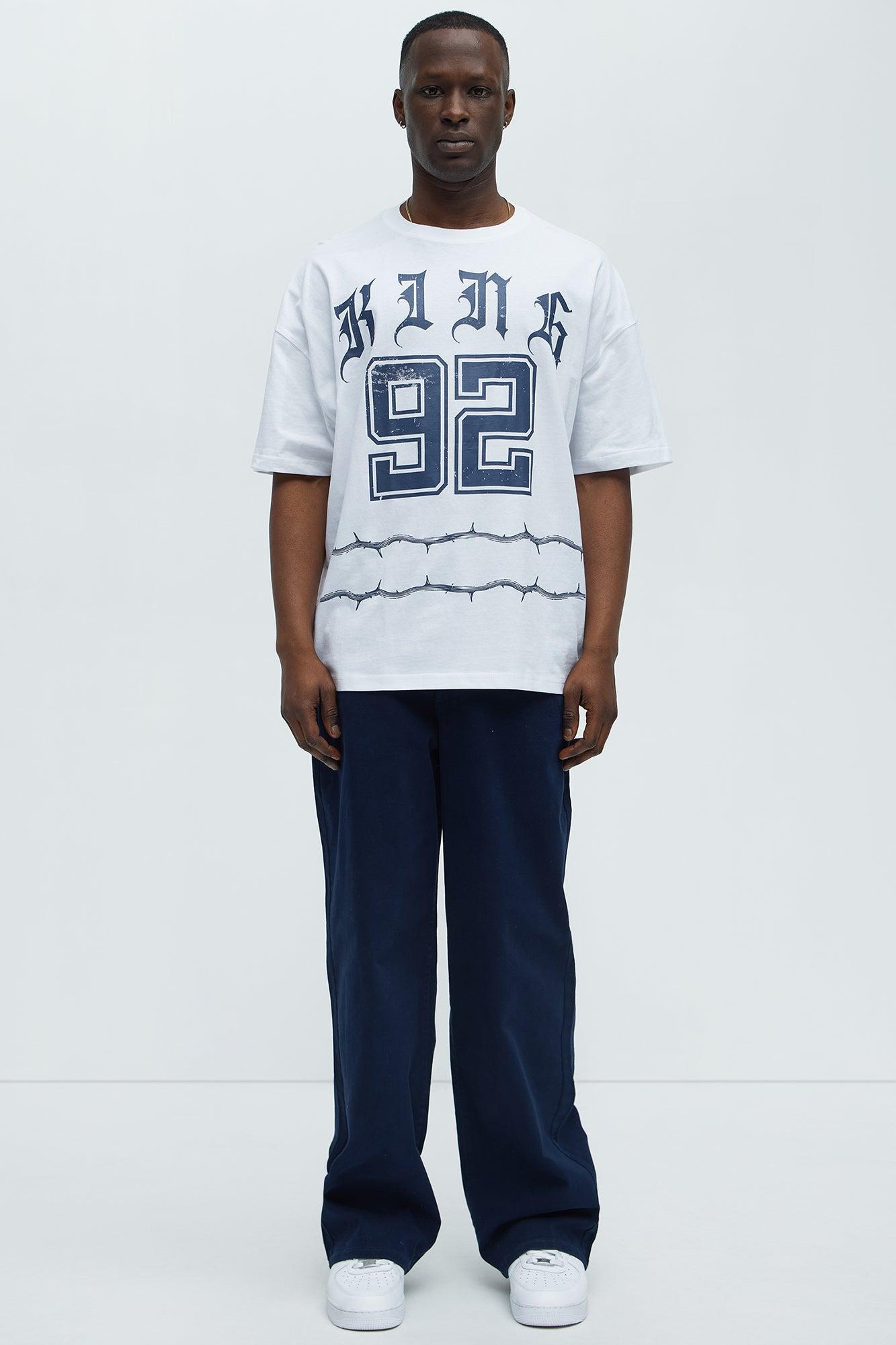 King Of Kings 92 Oversized Short Sleeve Tee - White Male Product Image