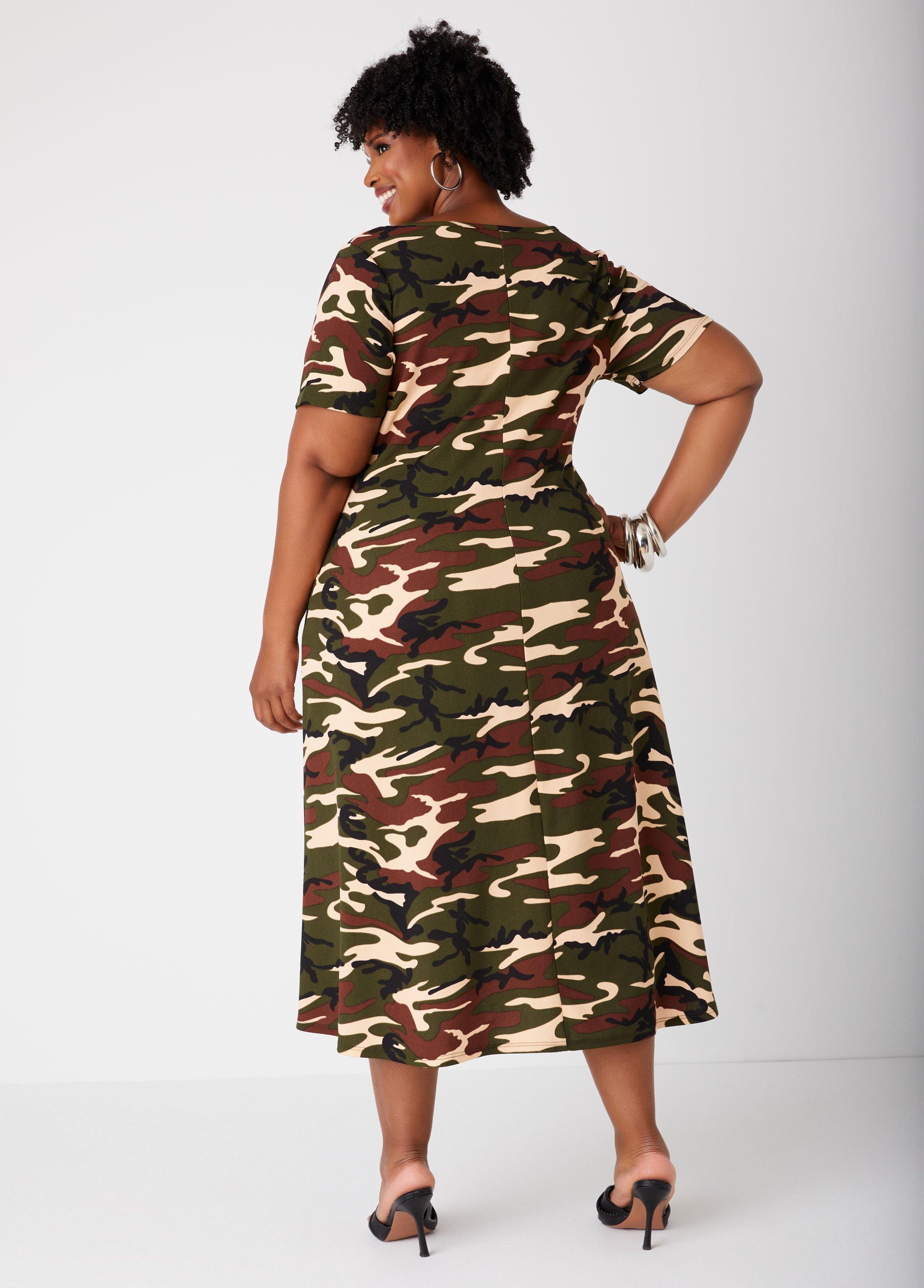 Camo Print Crisscross Duster Product Image