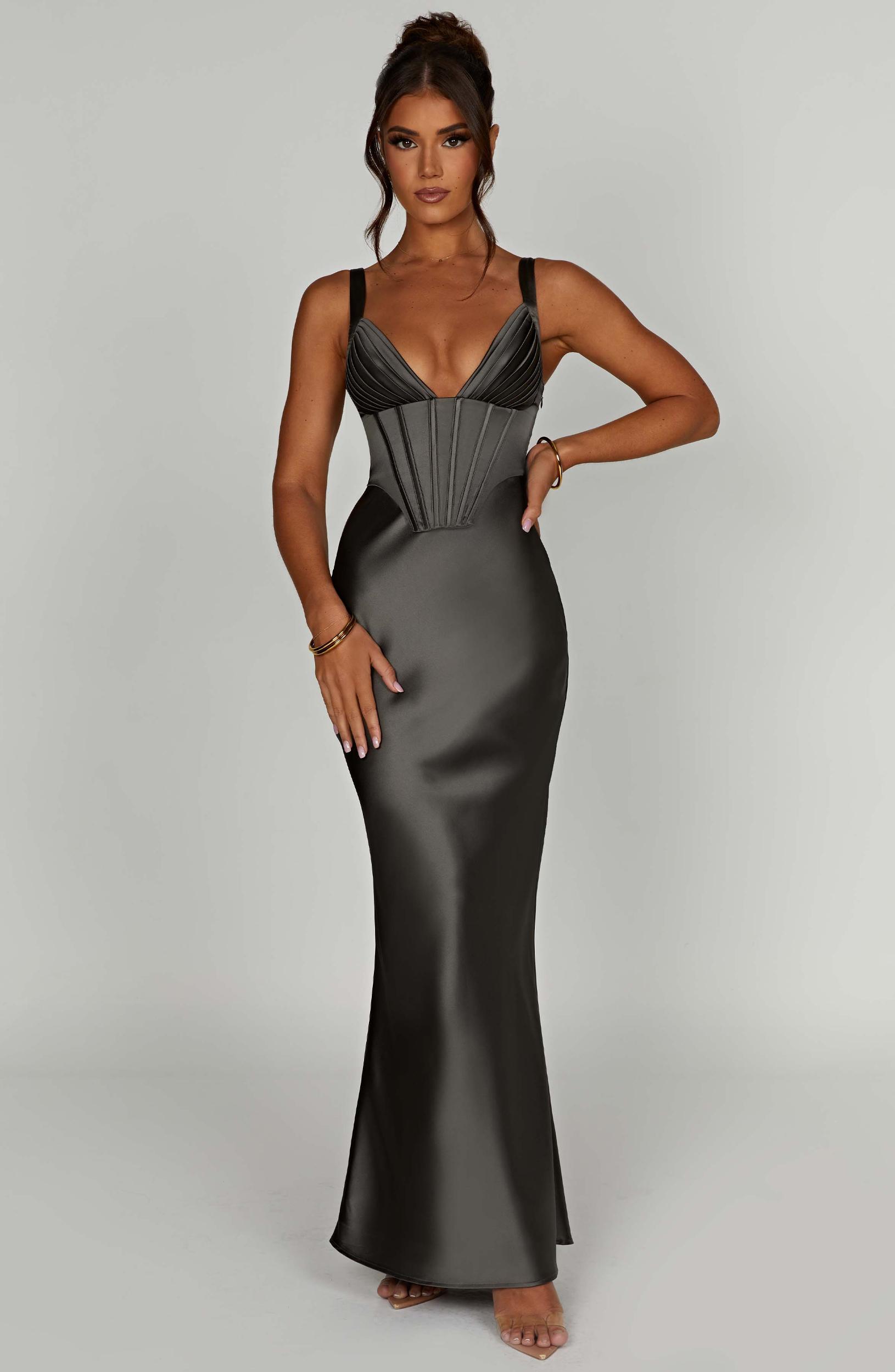 Shae Maxi Dress - Charcoal Product Image