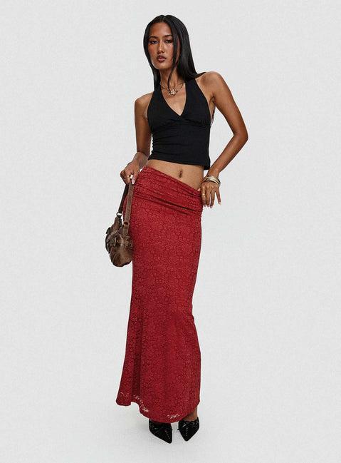 Silene Maxi Skirt Red Product Image
