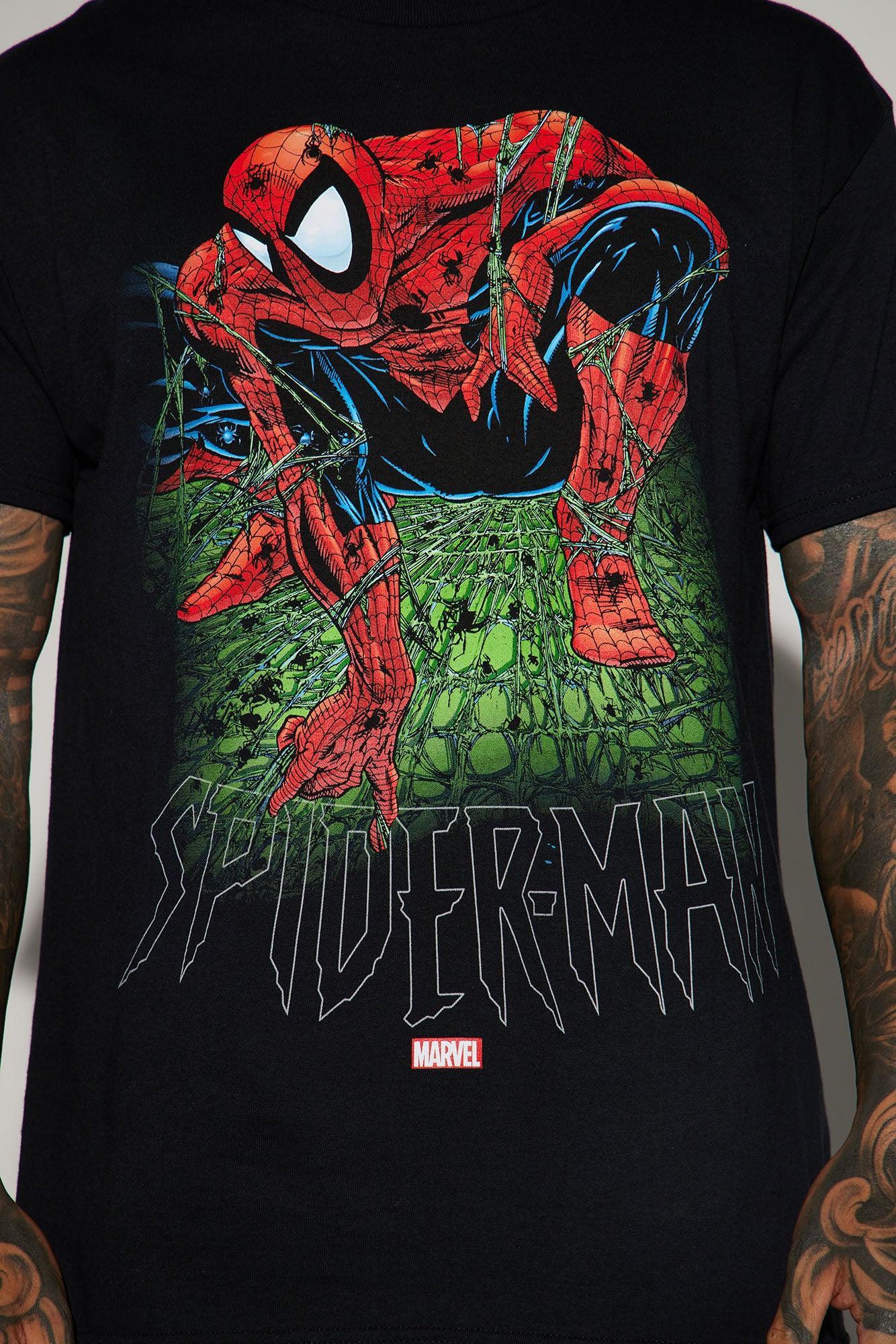 Spiderman Webs Short Sleeve Tee - Black Product Image