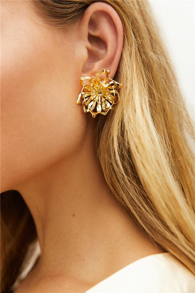 18K Gold Plated On The Glow Earrings Gold Product Image