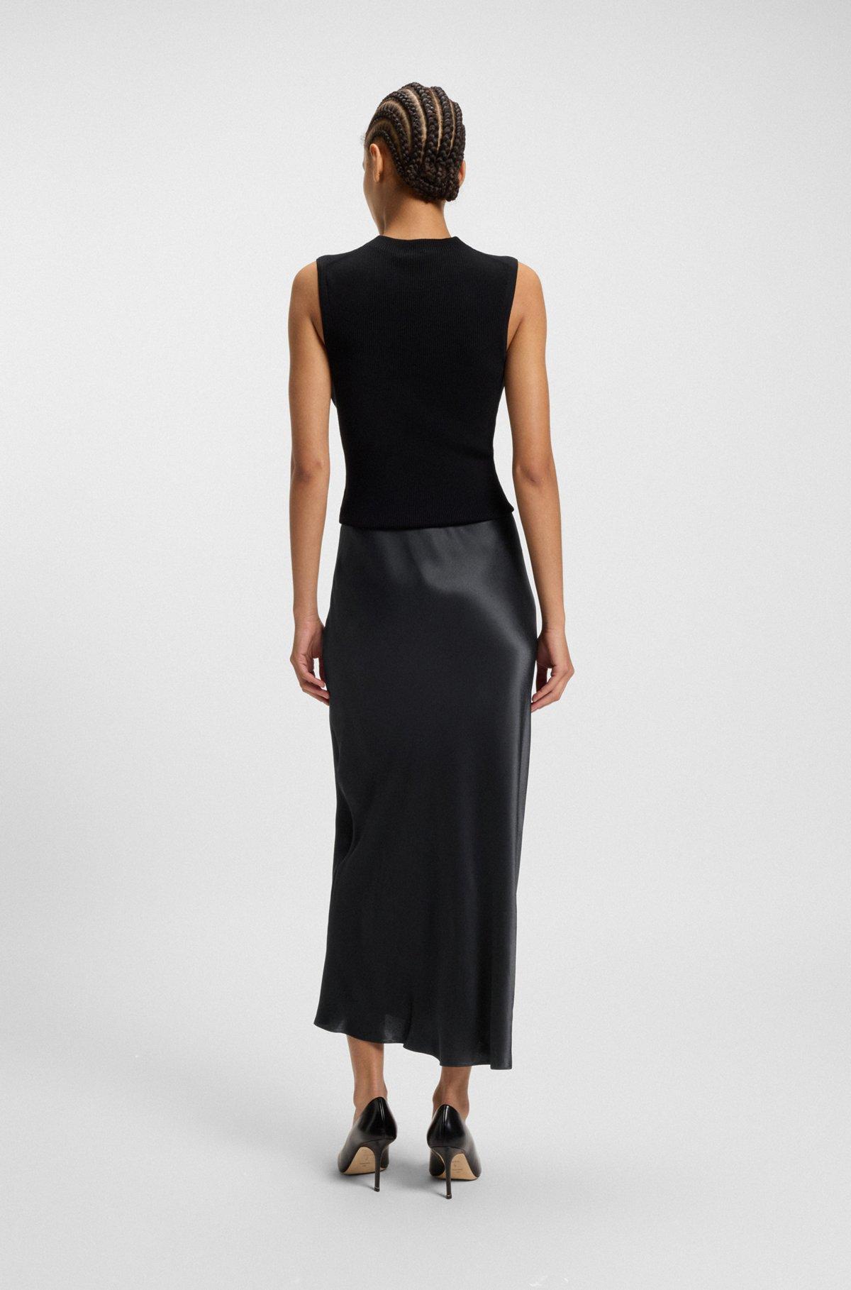 Regular-fit maxi skirt in satin Product Image