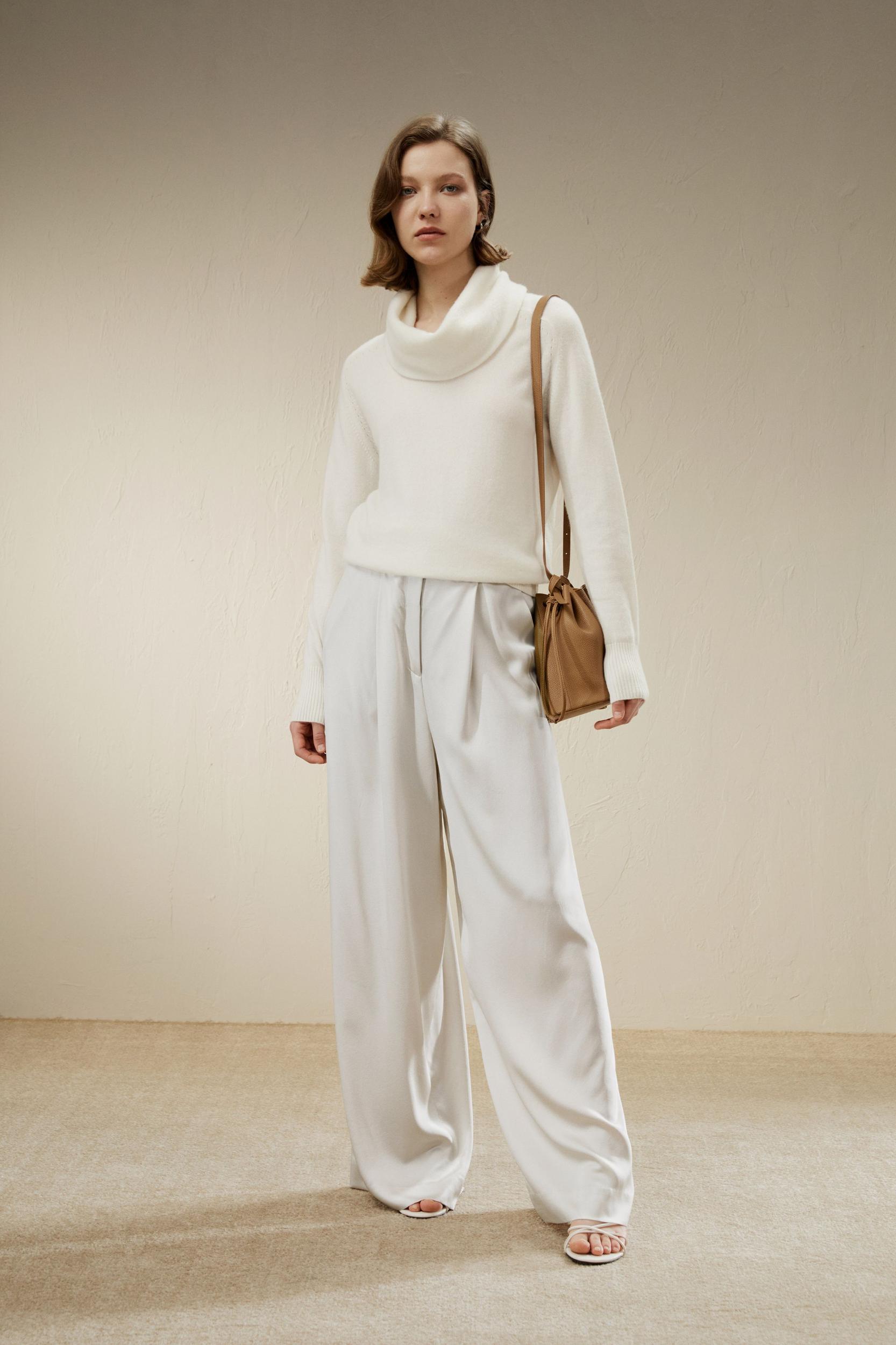 Cashmere Cowl Neck Sweater Product Image