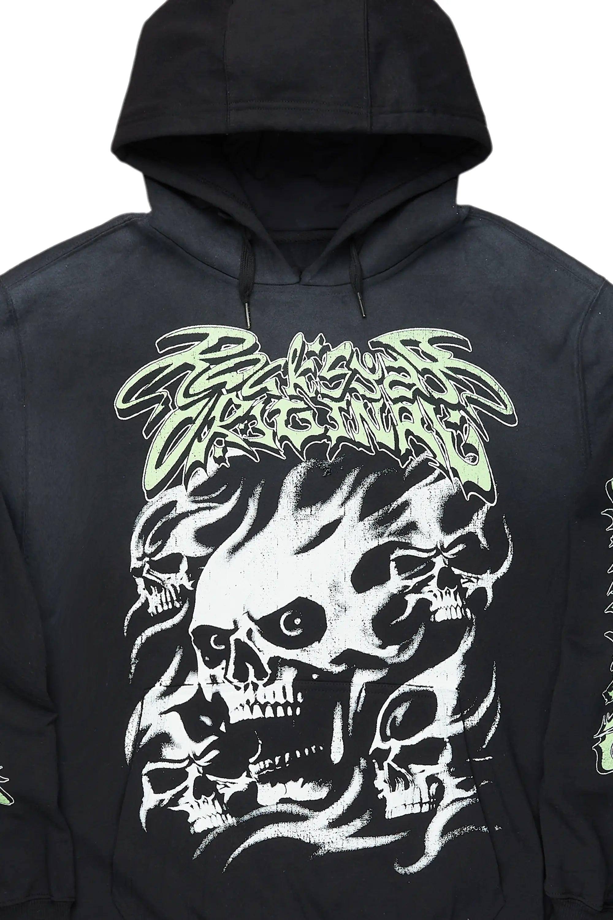 Schtupp Black Graphic Hoodie Male Product Image