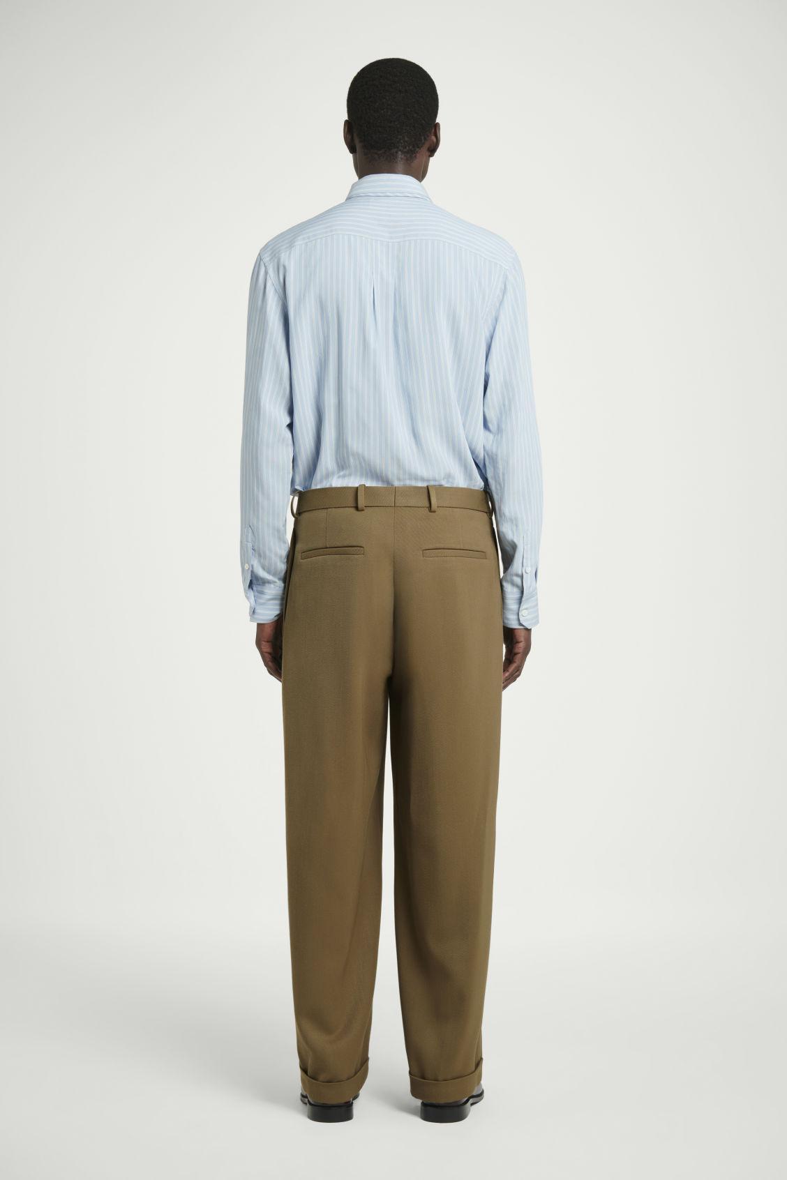 WOOL-TWILL TURN-UP PANTS Product Image