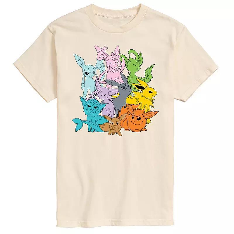 Big & Tall Pokemon Every Eeveelution Graphic Tee, Men's, Size: 5XB, Black Product Image