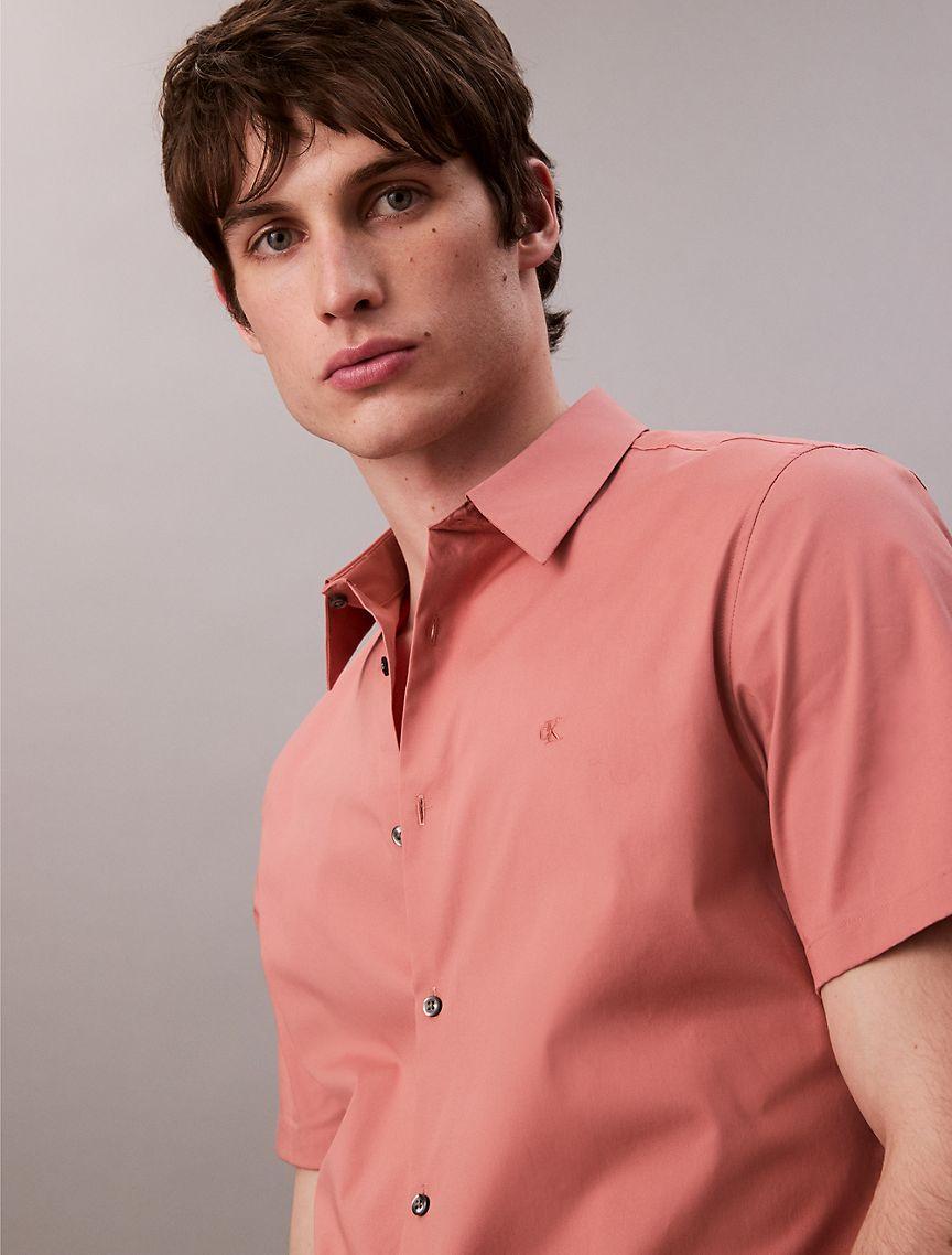 Cotton Stretch Slim Button-Down Shirt Product Image