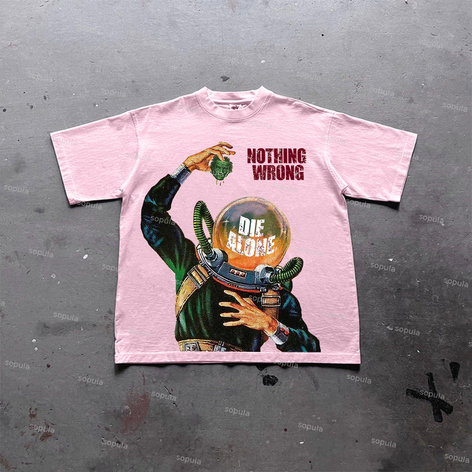 Sopula Nothing Wrong Graphic Print Cotton T-Shirt Product Image