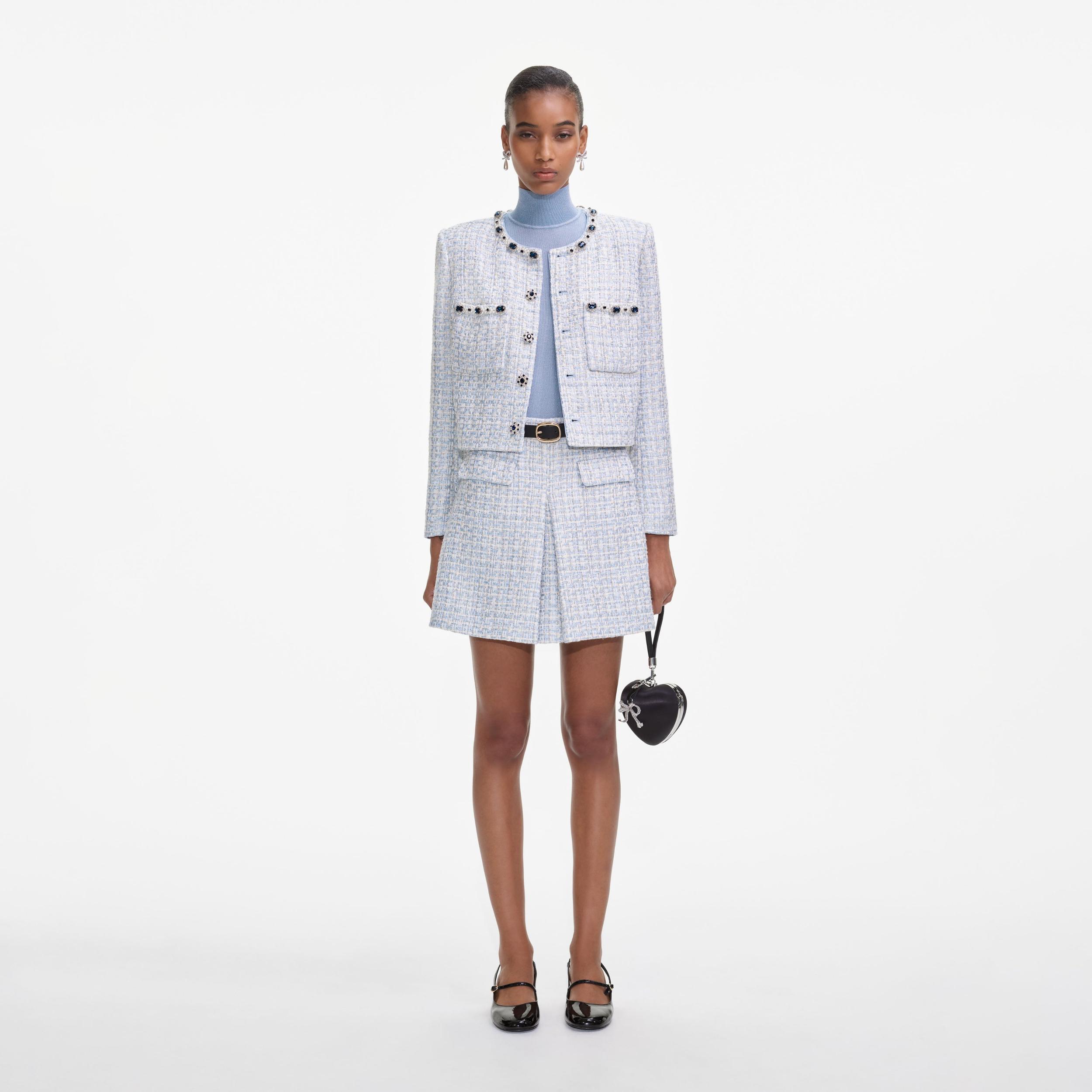 Blue Boucle Jacket Product Image