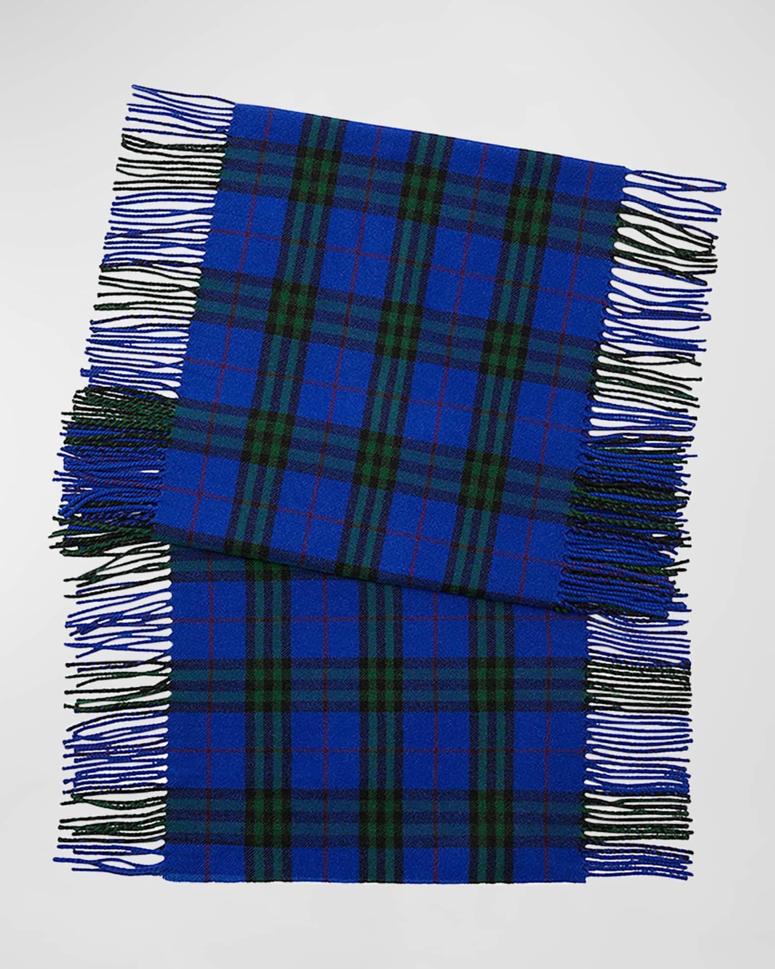 Men's Cashmere Check Rectangle Scarf Product Image