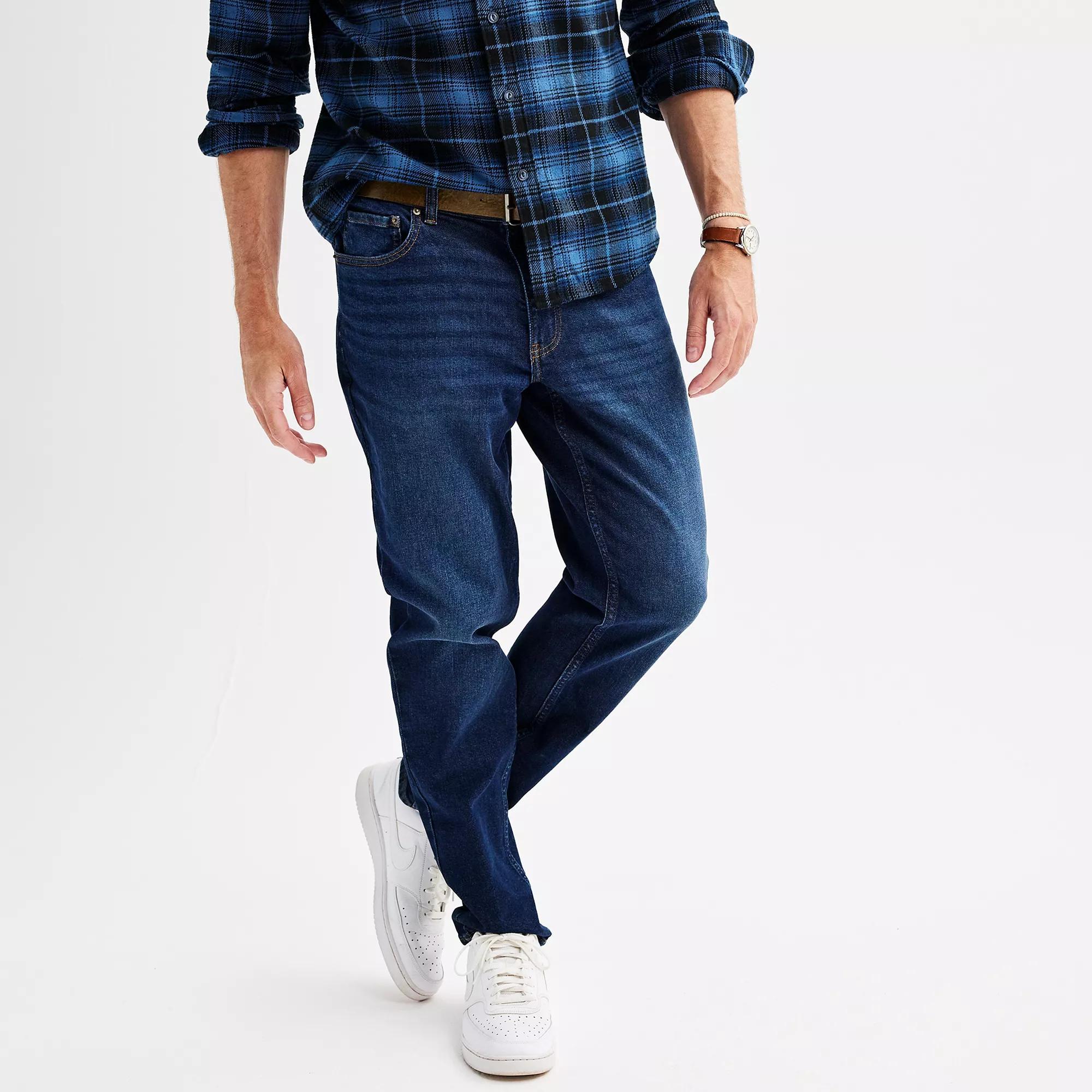 Men's Sonoma Goods For Life® Athletic Fit Jeans, Size: 36X34, Dark Blue Wash Product Image