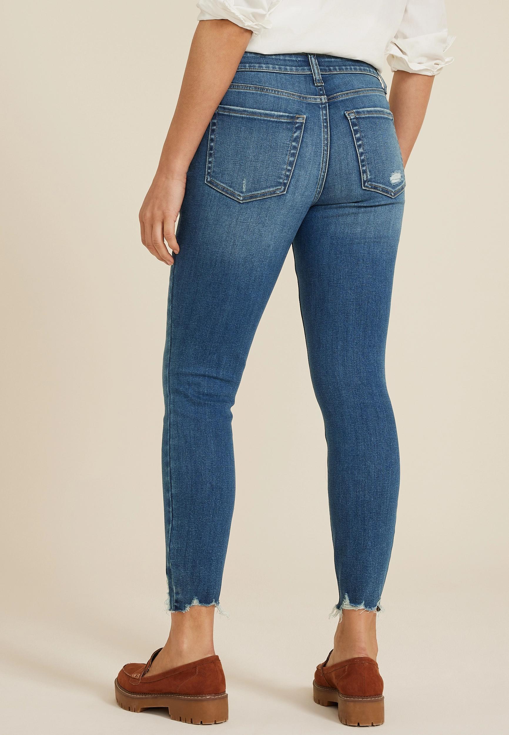 m jeans by maurices™ High Rise Button Fly Ankle Jegging Product Image