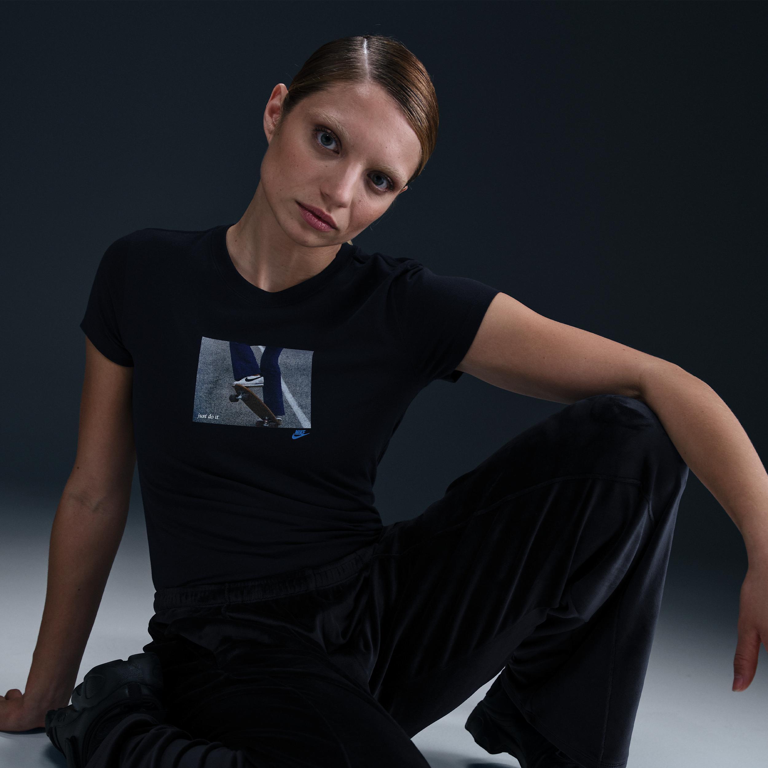 Womens Nike Sportswear Essential Slim Crop T-Shirt Product Image