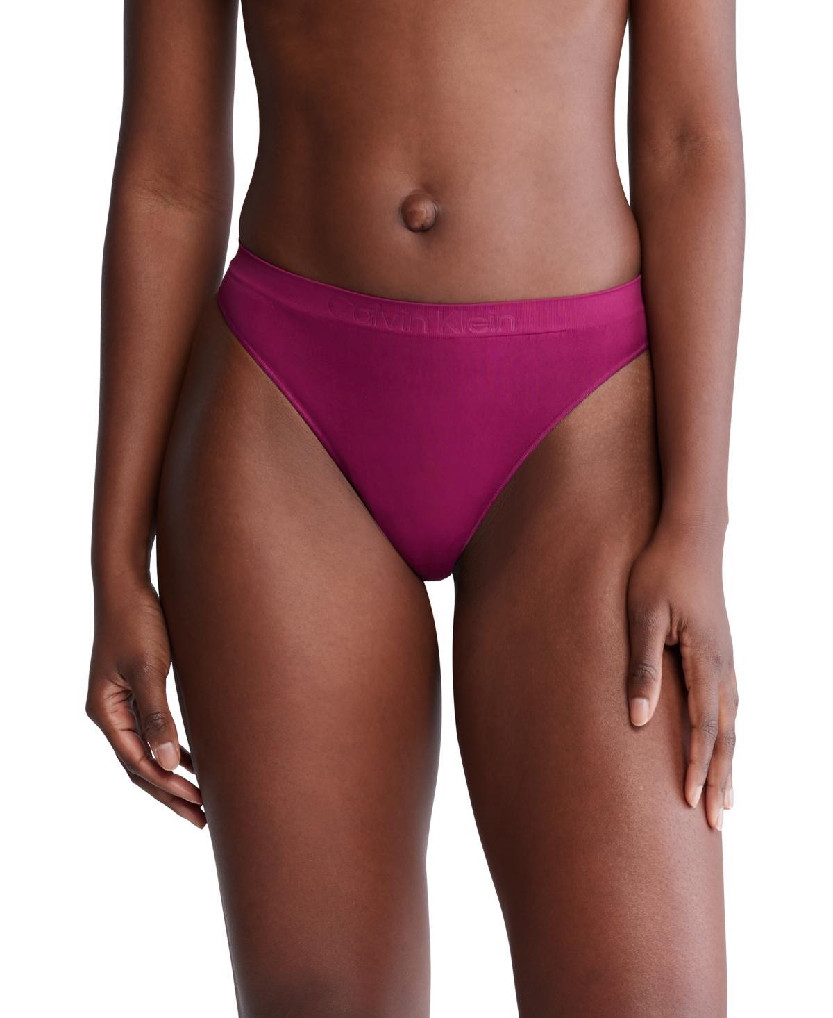 Calvin Klein Womens Bonded Flex Thong - Pink - L Product Image