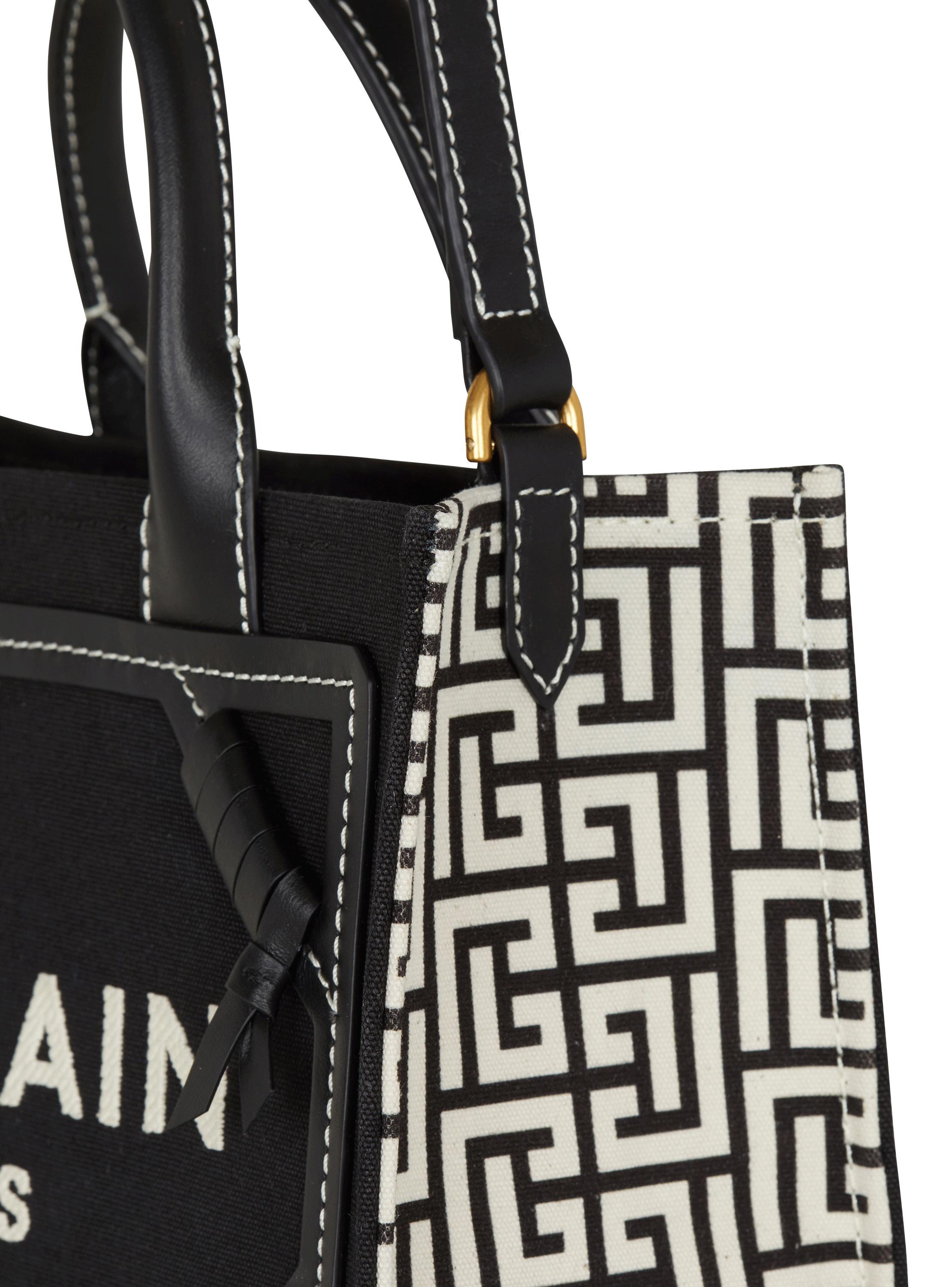 B-Army tote bag in monogrammed canvas and leather Product Image