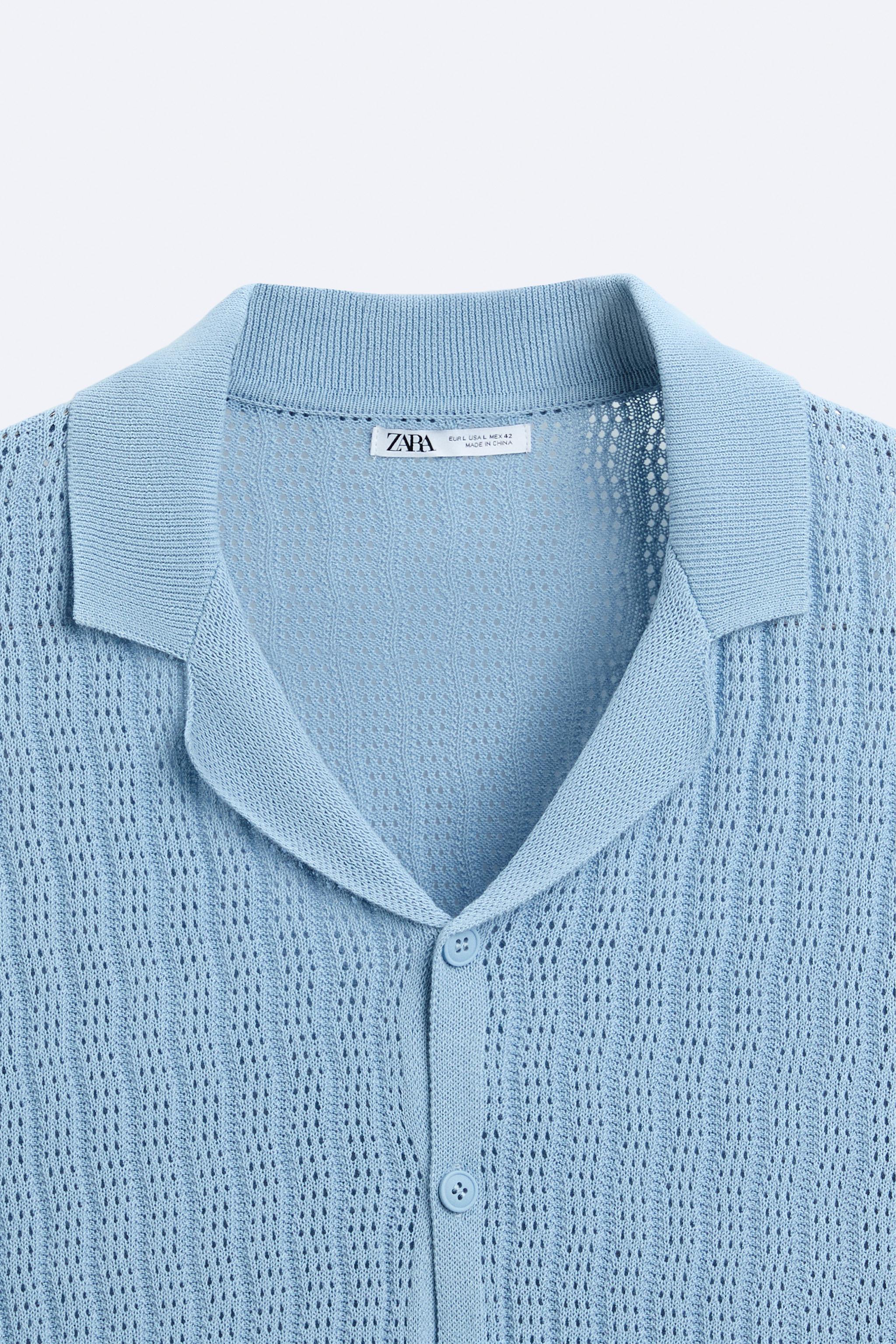 TEXTURED WEAVE KNIT SHIRT Product Image