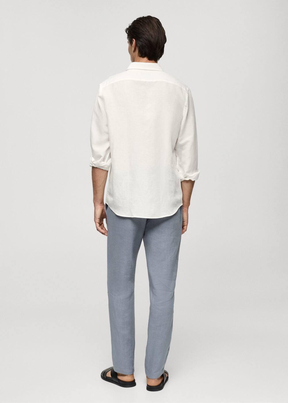 Relaxed-fit Tencel™ linen shirt - Men | MANGO USA Product Image