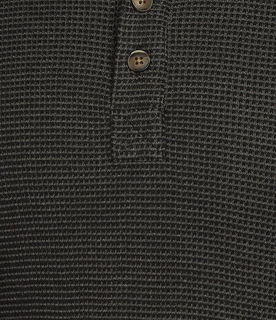 Rowm The Camper Long Sleeve Garment Washed Solid Waffle Henley Shirt Product Image