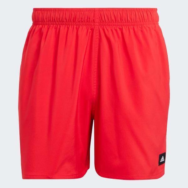 adidas Solid CLX Short-Length Swim Shorts Pure Ruby M Mens Product Image