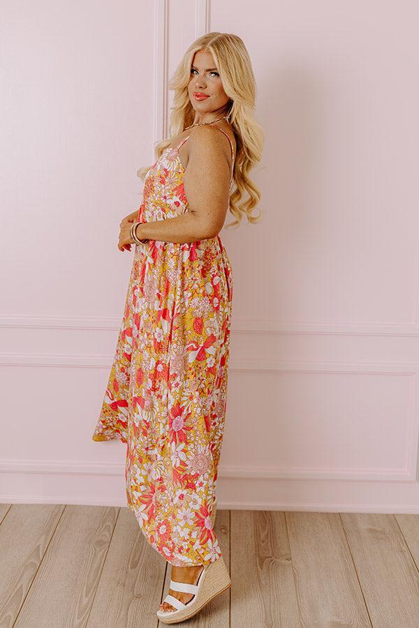 Tranquil Time Floral Midi in Golden Honey Curves Product Image