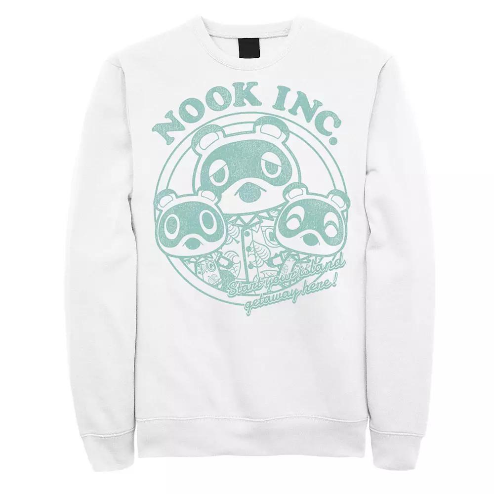 Men's Animal Crossing: New Horizons Nook Inc.Island Getaway Sweatshirt, Size: XXL, White Product Image