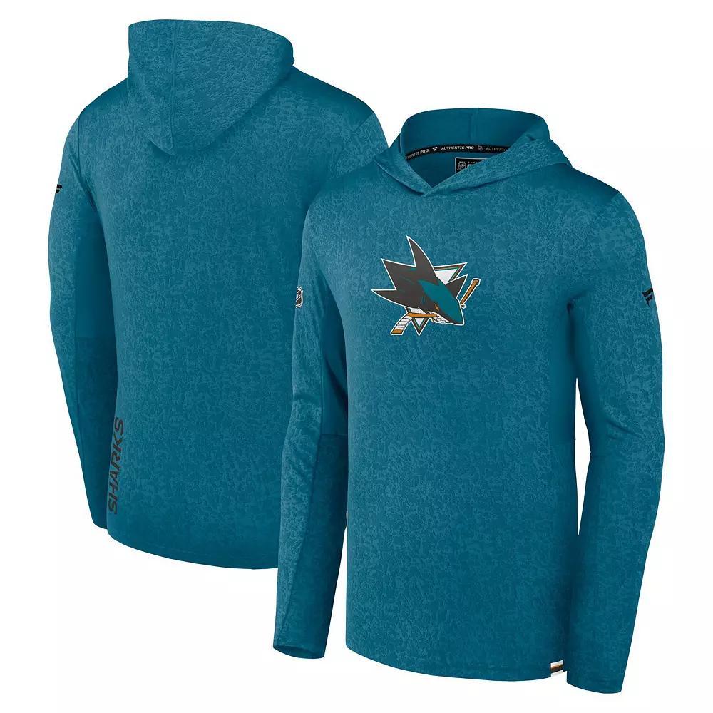 Men's Fanatics Branded  Teal San Jose Sharks Authentic Pro Lightweight Pullover Hoodie, Size: Large, Sks Blue Product Image