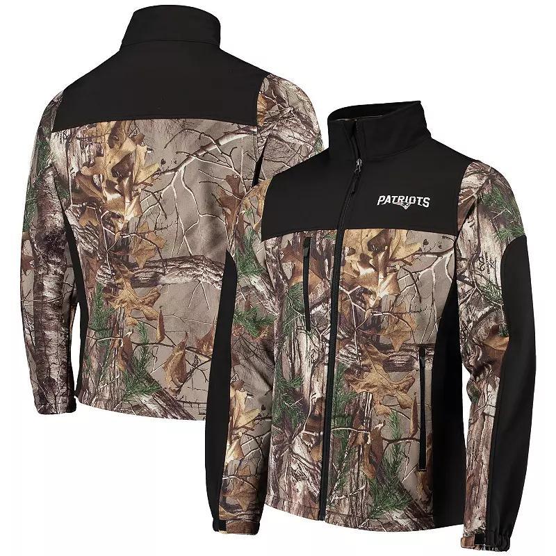 Men's Dunbrooke Realtree Camo/Black Carolina Panthers Circle Hunter Softshell Full-Zip Jacket, Size: Medium, Green Product Image