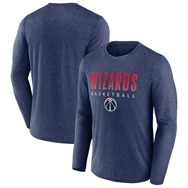 Men's Fanatics Branded Heathered Navy Washington Wizards Where Legends Play Iconic Practice Long Sleeve T-Shirt, Size: Large, Wiz Blue Product Image