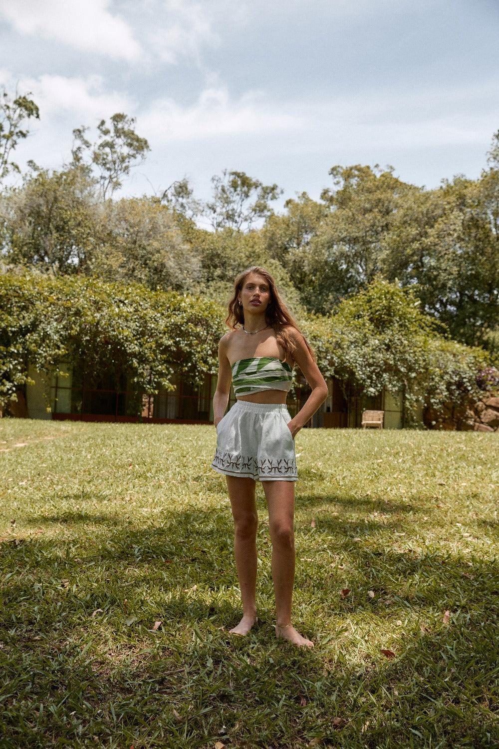 Tara Linen Shorts X Emma Rushton Product Image