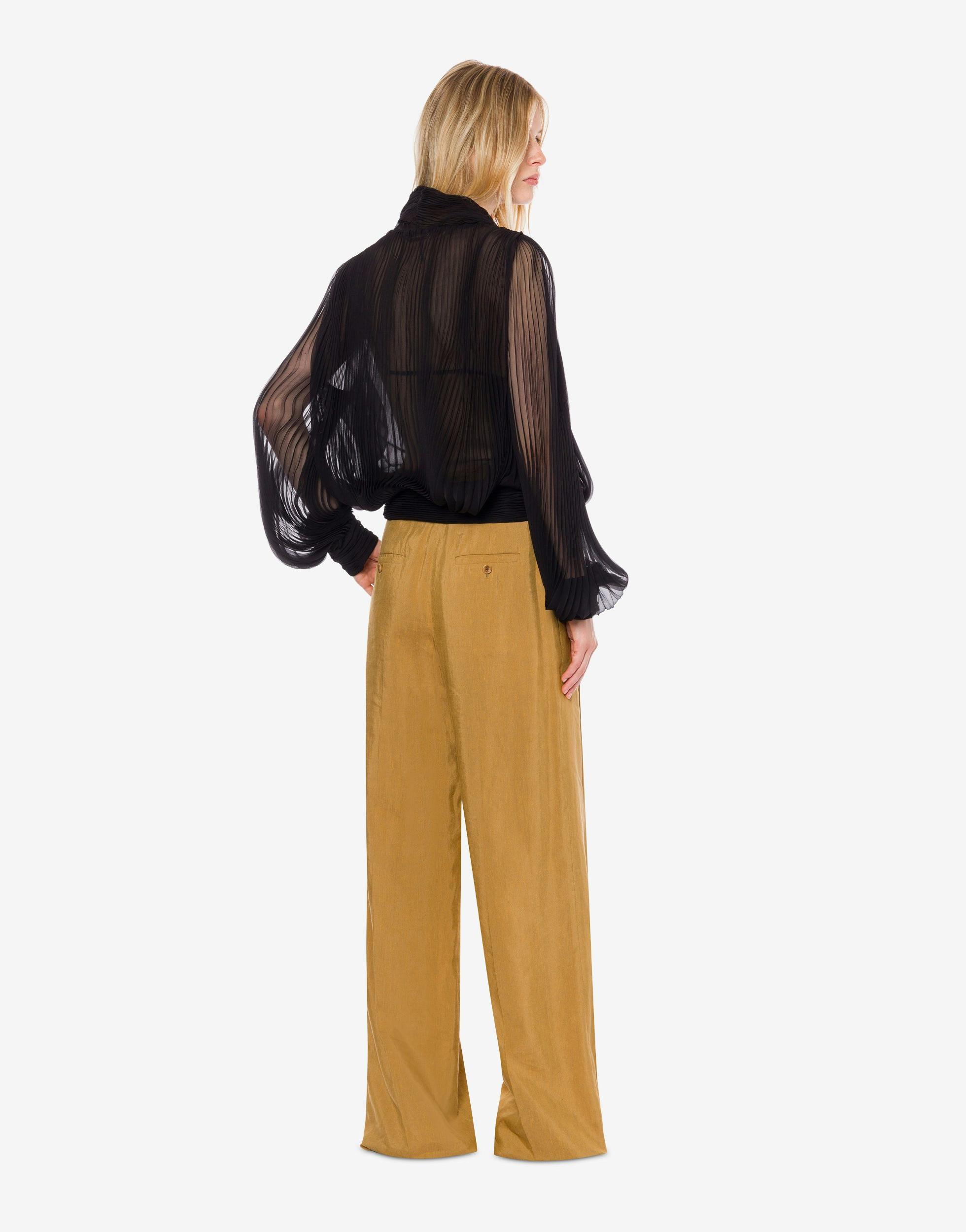 Flamed linen viscose trousers Product Image